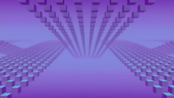 Muster Bewegter Teilchen Neon Abstrakter Symmetrischer Hintergrund Digitale Nahtlose Schleifenanimation — Stockvideo
