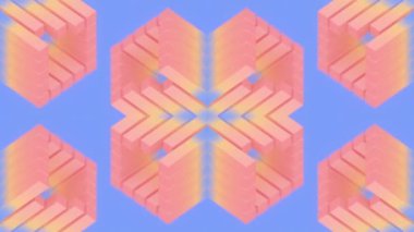 Herhangi bir medya projesine fütüristik bir görünüm kazandıracak hareketli dikdörtgen şekilli modaya uygun ve soyut geometrik bir arkaplan. Dijital dikişsiz döngü animasyonu. 3D görüntüleme. HD çözünürlüğü