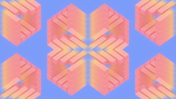 Fond Géométrique Abstrait Tendance Élégant Avec Des Formes Rectangulaires Animées — Video