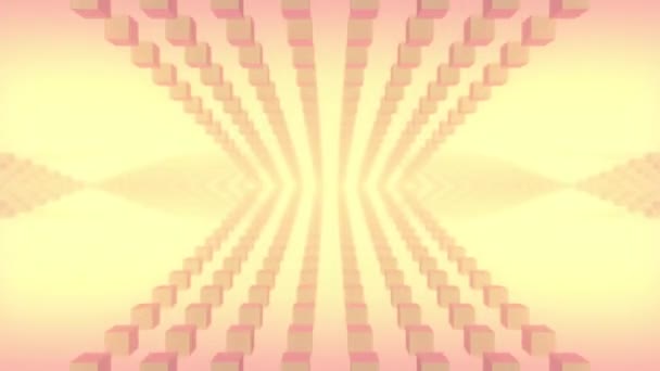 抽象的な粒子の波は モダンでトレンディなデザインを作成します クリエイティブでカラフルな抽象的な対称性の背景 デジタルシームレスループアニメーション 3Dレンダリング ウルトラHd解像度 — ストック動画