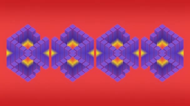 Современный Геометрический Фон Бесшовной Петлевой Анимацией Прямоугольных Геометрических Фигур Модный — стоковое видео