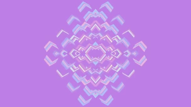 Moderne Abstracte Naadloze Lus Animatie Van Geometrische Patroon Paarse Achtergrond — Stockvideo