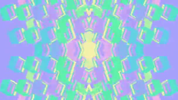 Patrón Colorido Formas Geométricas Sobre Fondo Púrpura Arte Digital Muy — Vídeos de Stock