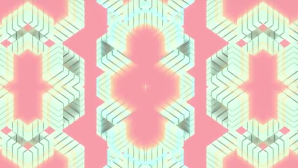 Symmetrische Fancy Digitale Achtergrond Met Naadloze Lus Animatie Van Rechthoekige — Stockvideo
