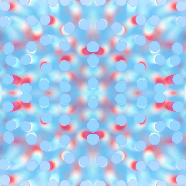 Abstrakt Gjengivelse Hypnotisk Digital Illustrasjon Symmetrisk Mønster Gruppe Objekter Lyse – stockfoto