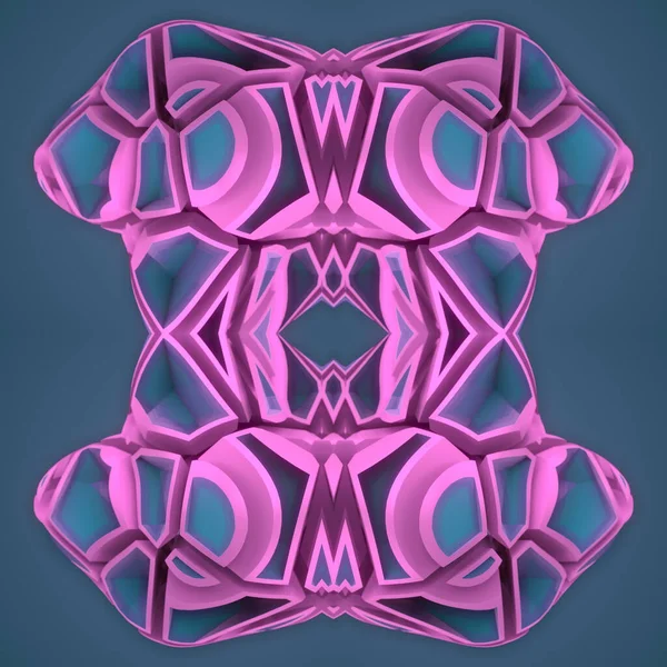 Abstrakt Krystallstruktur Med Fint Neonsprekkmønster Geometrisk Abstrakt Kunstbakgrunn Gjøre Digital – stockfoto