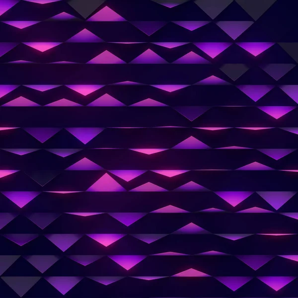 Цифрова Ілюстрація Простого Геометричного Візерунка Трикутних Форм Темному Тлі Візуалізація — стокове фото