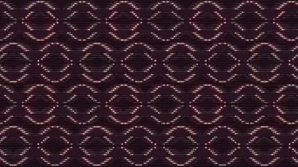Cyclic Seamless Loop Animation Interlaced Glossy Metallic Pattern Dark Background — Stock Video