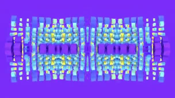 Abstrato Animação Loop Sem Costura Infinita Blocos Retangulares Cristalinos Coloridos — Vídeo de Stock