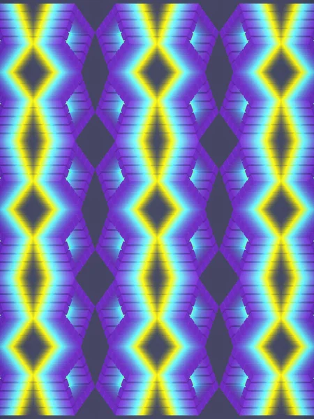 Abstrakcyjne Futurystyczne Tło Mody Symetrycznym Neonowym Wzorem Prostokątnych Kształtów Geometrycznych — Zdjęcie stockowe