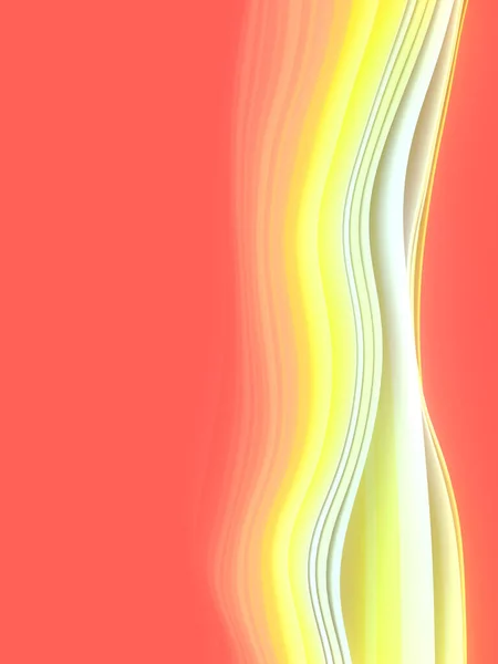 Gladde Golvende Digitale Illustratie Van Kleurrijke Stofstrepen Abstract Creatieve Design — Stockfoto