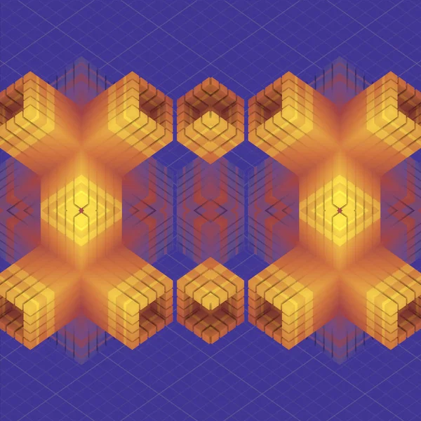 Fancy Symmetrisk Geometrisk Bakgrunn Abstrakt Fargerik Kunst Gjengivelse Digital Illustrasjon – stockfoto