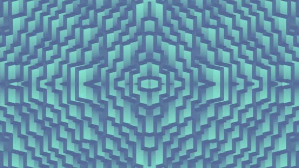 Einfache Symmetrische Geometrische Hintergrund Mit Nahtlosen Schleifen Animation Geometrischen Formen — Stockvideo