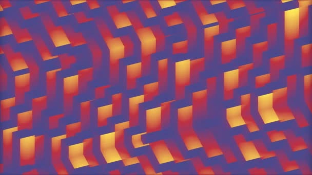 トレンディな勾配を持つシームレスなループアニメーションの長方形幾何学的な形状のモダンなトレンディな背景 3Dレンダリング ウルトラHd解像度 — ストック動画