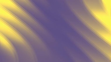 Sarı ve mor renk şemasında soyut dalgalı bir arkaplan. Görsel olarak çekici ve uyumlu bir etki. Dijital dikişsiz döngü animasyonu. 3D görüntüleme. 4K, Ultra HD çözünürlüğü