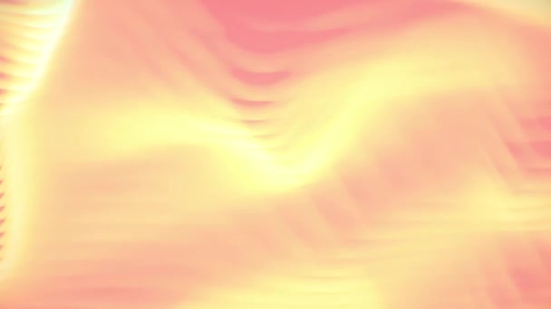 弯曲线条的波浪形背景是粉色和黄色的结合 营造出明亮多彩的氛围 数字艺术 柔和的光 3D渲染动画 房屋署决议 — 图库视频影像