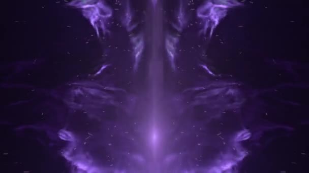 Lenguas Llamas Mágicas Púrpuras Iluminadas Por Destellos Ópticos Brillantes Composición — Vídeos de Stock