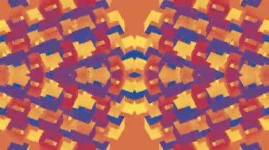 Bir kare deseninin soyut dijital dikişsiz döngü animasyonu. Üretken sanat. Isometric projeksiyon. Modern konsept arka plan. 3D görüntüleme. HD çözünürlüğü