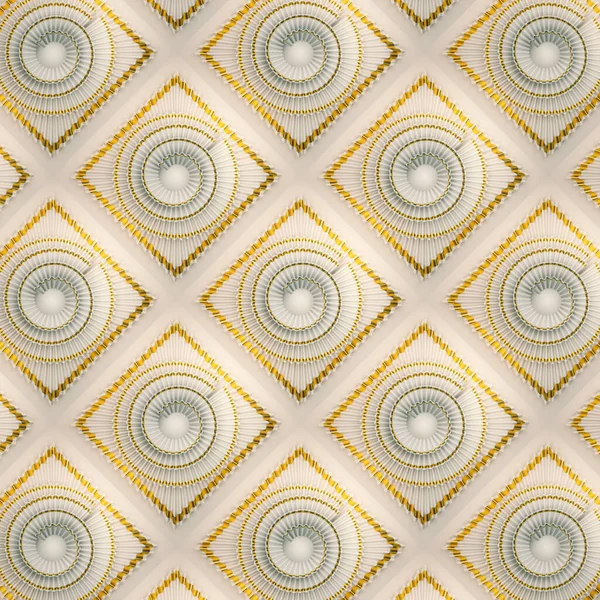 Elegantes Weißes Wellenmuster Mit Goldenem Rand Rendering Abstrakten Hintergrund Digitale — Stockfoto