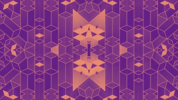 Модный Красочный Геометрический Фон Симметричной Композицией Прямоугольных Фигур Творческий Дизайн — стоковое видео