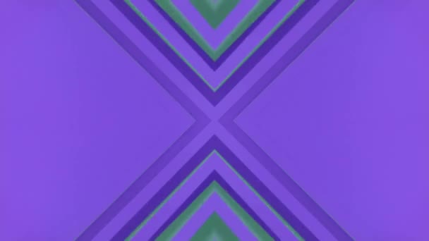 緑と紫のパターンを持つ抽象的な背景 視覚的に明るくユニークなデザイン デジタルシームレスループアニメーション 3Dレンダリング ウルトラHd解像度 — ストック動画