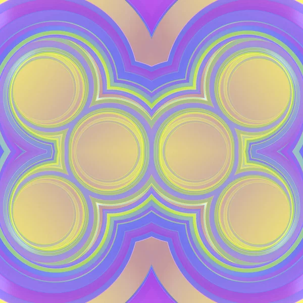 Värikäs Abstrakti Muotoilu Violetti Tausta Keltainen Piireissä Visuaalisesti Houkutteleva Koostumus — kuvapankkivalokuva