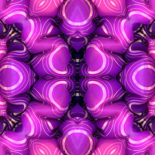 Composición Simétrica Vibrante Esquema Color Púrpura Decorado Con Patrón Círculos —  Fotos de Stock