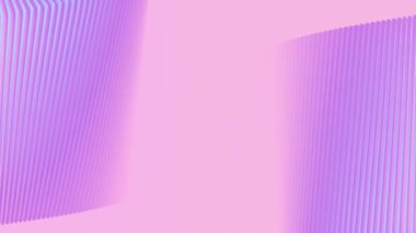 Pembe arkaplanda mor ve pembe gradyan olan dikdörtgen geometrik şekillerin soyut dijital dikişsiz döngü animasyonu. Görsel olarak ilginç ve dinamik bir kompozisyon. 3D görüntüleme 4K