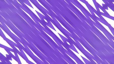 Çarpıcı bir kontrast ve derinlik hissi yaratan mor ve beyaz çizgili ilginç ve dinamik bir kompozisyon. Dijital dikişsiz döngü animasyonu. 3D görüntüleme 4K UHD