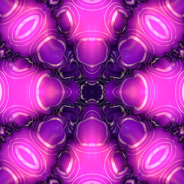 Kirkas Värikäs Digitaalinen Kuvitus Kulta Kuvio Violetti Vaaleanpunainen Puhallettava Luo — kuvapankkivalokuva