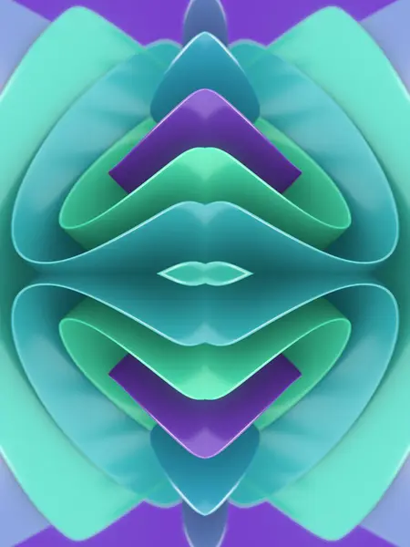 Abstrakti Kuvio Useita Päällekkäisiä Muotoja Yhdistelmällä Sininen Vihreä Violetti Sävyjä — kuvapankkivalokuva