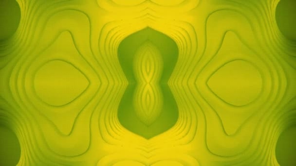 流れる波のパターンが付いている多彩な抽象的な黄色の背景 魅力的でダイナミックな構成 デジタルシームレスループアニメーション 3Dレンダリング ウルトラHd解像度 — ストック動画