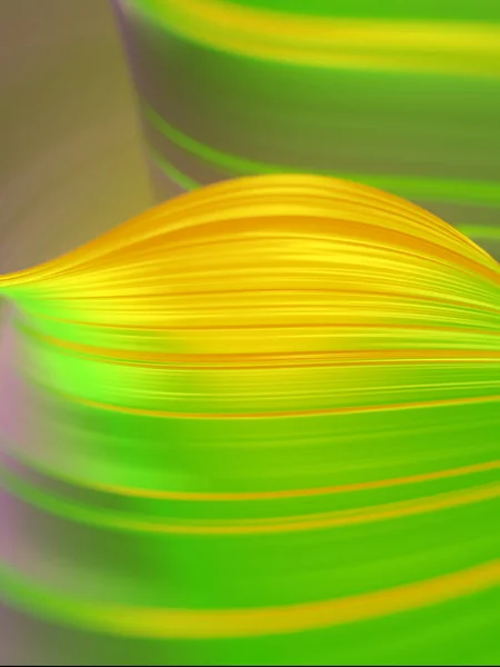 Digitaalinen Kuva Kierretty Vaaleanvihreä Keltainen Abstrakti Muoto Moderni Minimalistinen Tyyli — kuvapankkivalokuva