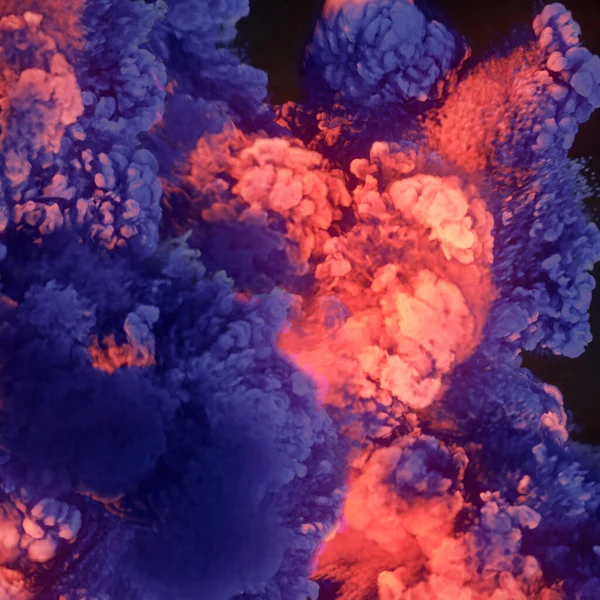 Взрывные Волны Яркими Огненными Вихрями Розово Фиолетового Пламени Фиолетовыми Клубами — стоковое фото