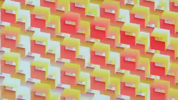 Patrón Abstracto Formas Geométricas Con Degradado Verde Rosa Moda Arte — Vídeo de stock