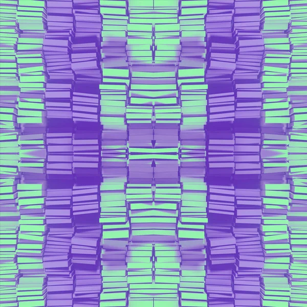 Värikäs Abstrakti Muotoilu Kuvio Violetti Vihreä Muotoja Järjestetty Visuaalisesti Houkutteleva — kuvapankkivalokuva