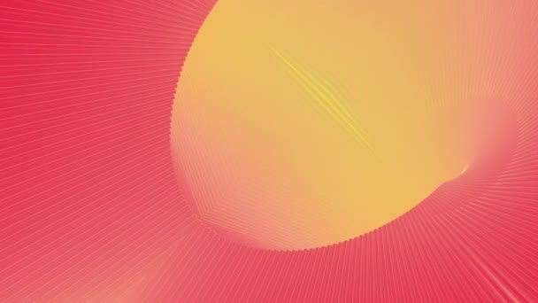 Kleurrijke Geel Roze Achtergrond Met Geometrische Golfpatroon Warme Uitnodigende Sfeer — Stockvideo