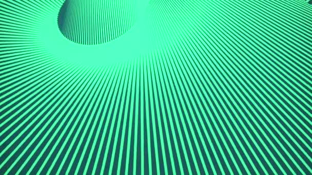具有波浪形线条图案的明亮绿色区域 构图创造了深度和质感 数字无缝循环动画 3D渲染 超高清分辨率 — 图库视频影像