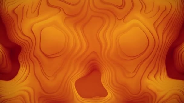 波動パターンを持つ抽象的な背景 色のオレンジ色 色合いや色合いのバリエーションがあります デジタルシームレスループアニメーション 3Dレンダリング ウルトラHd解像度 — ストック動画