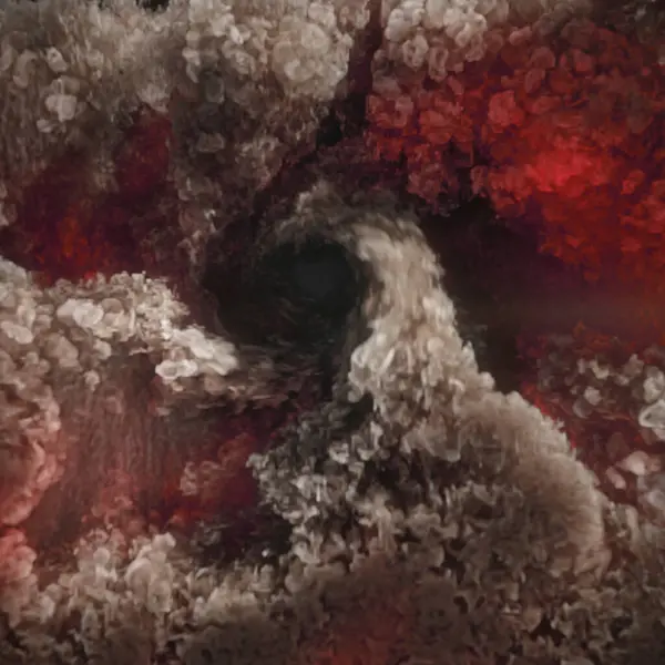 Взрывные Волны Ярко Оранжево Красными Огненными Вихрями Современный Концепт Фон — стоковое фото