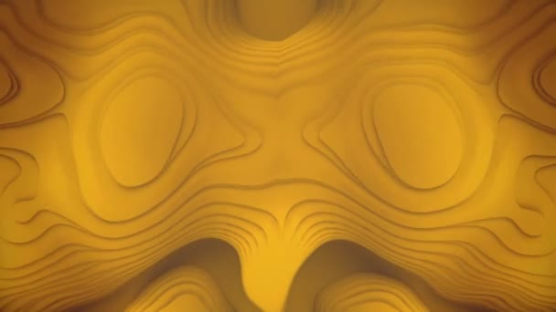 円と渦のパターンを持つ黄色オレンジの抽象的な背景 モダンで現代的なスタイル デジタルシームレスループアニメーション 3Dレンダリング ウルトラHd解像度 — ストック動画