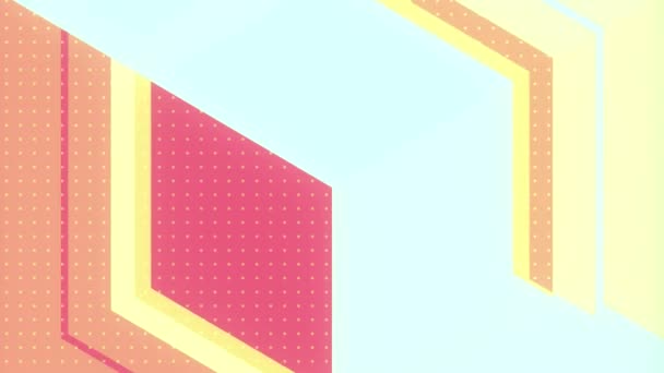 Цифрова Безшовна Циклічна Анімація Абстрактному Геометричному Стилі Трикутниками Прямокутниками Розташованими — стокове відео