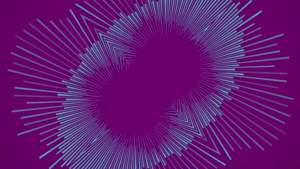 Fondo Púrpura Con Gran Patrón Rayas Circulares Efecto Visualmente Llamativo — Vídeos de Stock