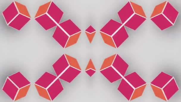 Kaléidoscope Envoûtant Motifs Géométriques Couleurs Changeantes Animation Numérique Boucle Transparente — Video