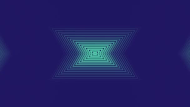 Digitale Naadloze Lus Animatie Van Abstracte Geometrische Figuur Met Blauw — Stockvideo