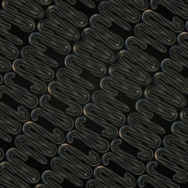 Dalgalı koyu bir parıltı deseninin üç boyutlu dijital çizimi. Modern ve minimalist stil