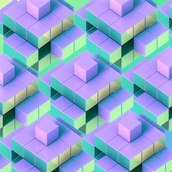 Trendikäs Tyylikäs Abstrakti Geometrinen Tausta Violetti Sininen Neliöt Houkutteleva Monimutkainen — kuvapankkivalokuva
