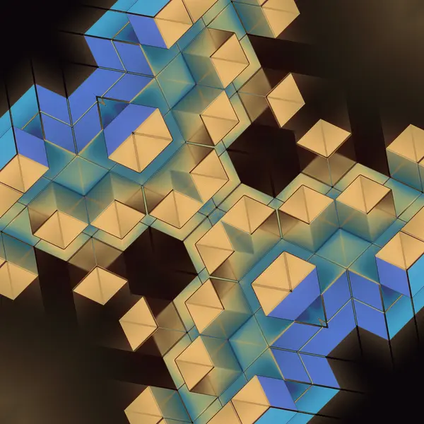 Trendikäs Abstrakti Tausta Geometrinen Suorakulmainen Muotoja Sininen Keltainen Violetti Värit — kuvapankkivalokuva