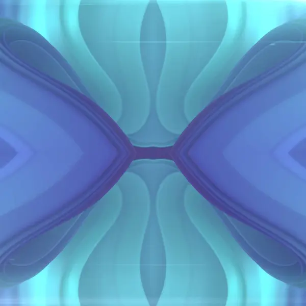 Symmetriskt Mönster Tredimensionella Neonfärgade Tygränder Som Flyger Vinden Med Blanka — Stockfoto