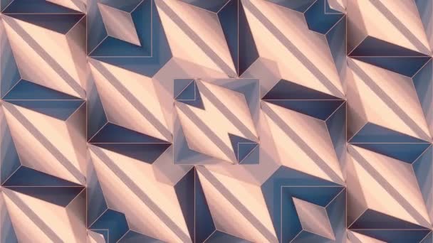 Mesmerizing Background Ever Changing Geometric Patterns Colored Polygons Digitální Bezešvé — Stock video